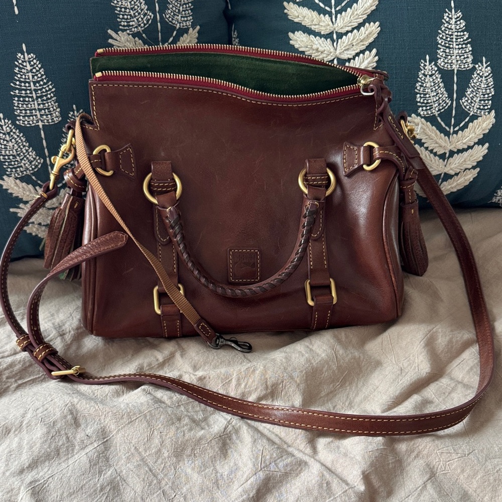 Dooney & Bourke Rich Brown Leather Satchel
